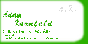 adam kornfeld business card
